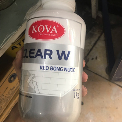 Keo bóng nước chống thấm Kova Clear W (lon 1kg)