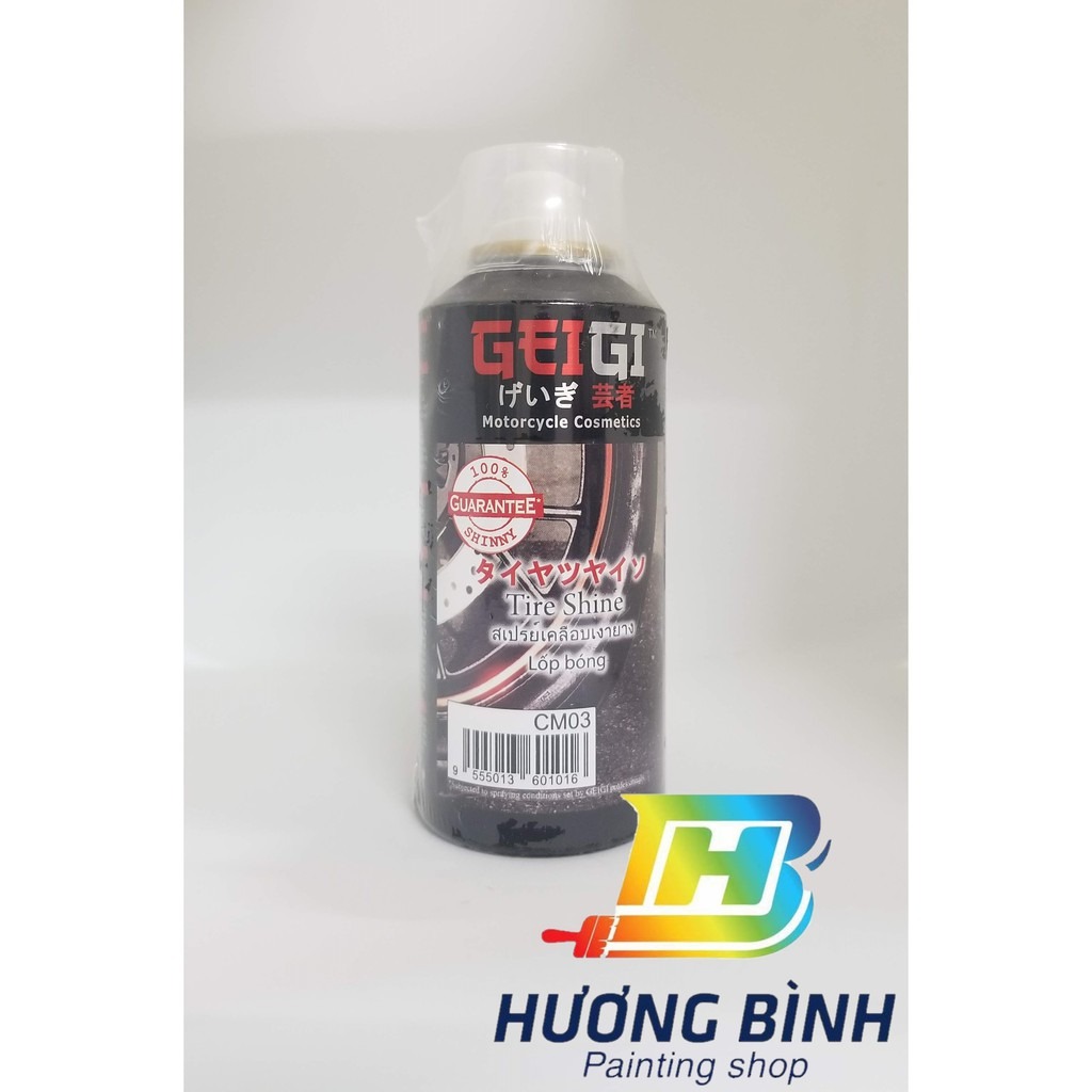 Chai xịt bóng dưỡng lốp xe Geigi - CM03