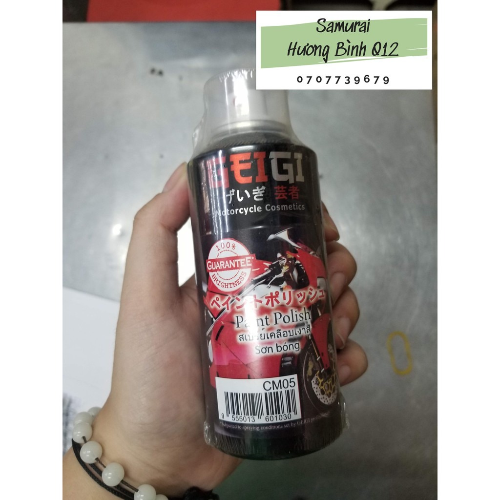 Chai xịt đánh bóng dàn áo xe máy GEIGI - CM05 Paint polish