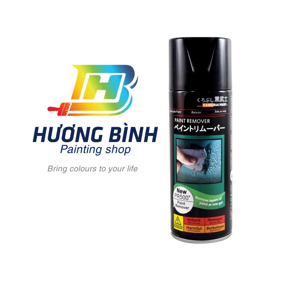 Xịt tẩy sơn bề mặt kim loại Samurai Paint Remover Pr500