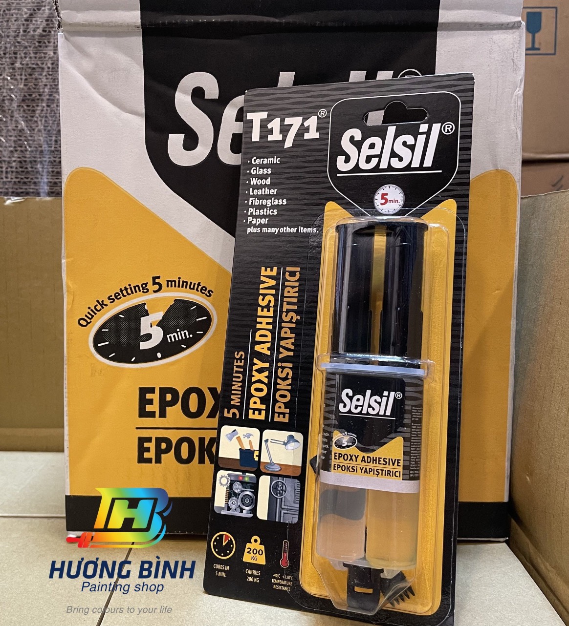 Keo Epoxy đa dụng-Selsil T171 Epoxy Syringe 5 Min Multipurpose