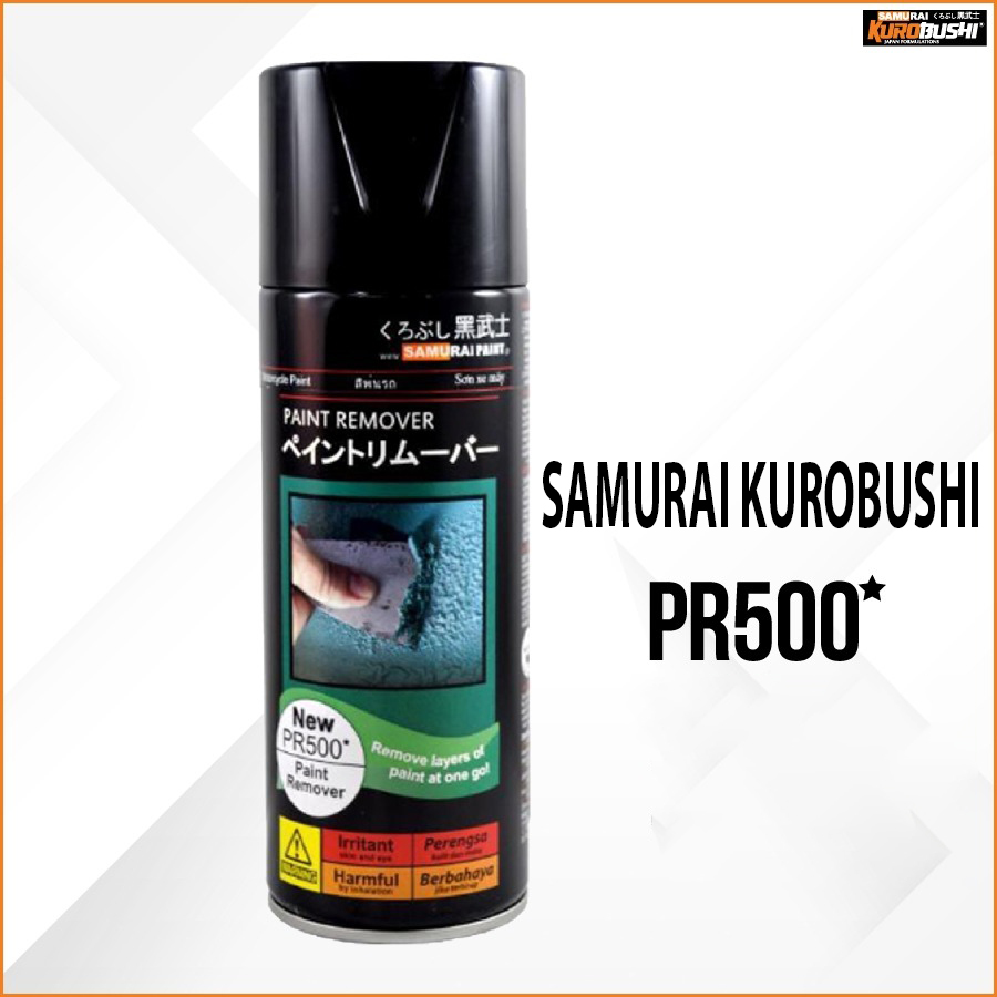 Sơn xịt Samurai Kurobushi - Tẩy sơn trên kim loại PR500 (400ml) chuyên dùng cho xe máy