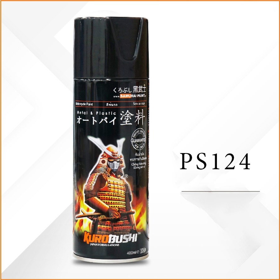 Sơn xịt Samurai Kurobushi - màu bạc cao cấp PS124 (400 ml) chuyên dùng cho xe máy