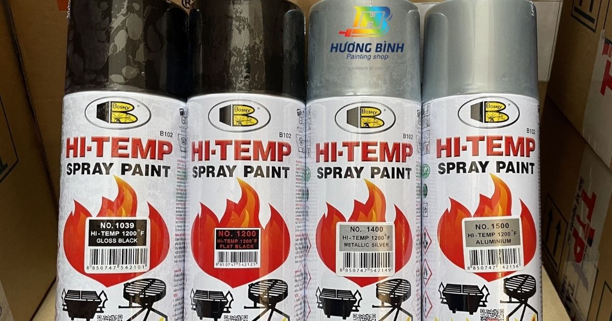 Quy Trình Thi Công Sơn Xịt Chịu Nhiệt Bosny Hi-Temp Bền Đẹp, Không Bong Tróc