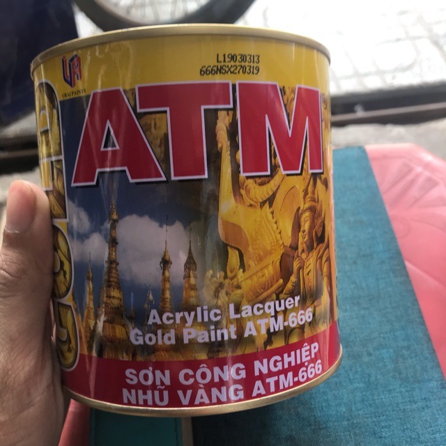 Sơn nhũ vàng ATM 666 lon