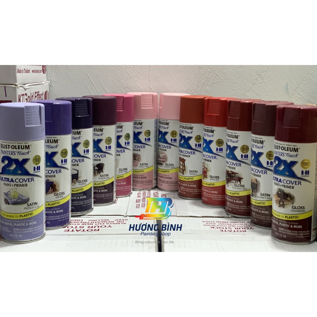 Sơn xịt Rust Oleum - 2X ULTRA COVER SPRAY (nhóm Đỏ - Hồng - Tím)