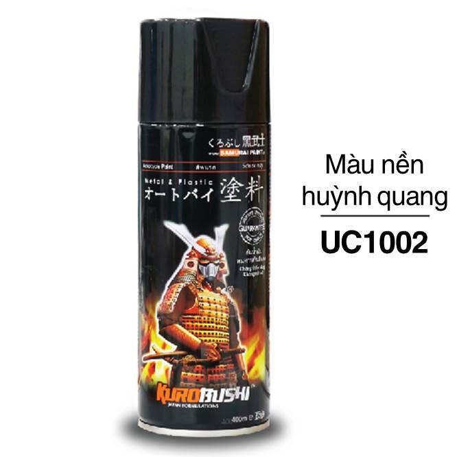 Sơn xịt Samurai Kurobushi - Màu nền huỳnh quang UC1002 ( 400 ml) chuyên dùng cho xe máy