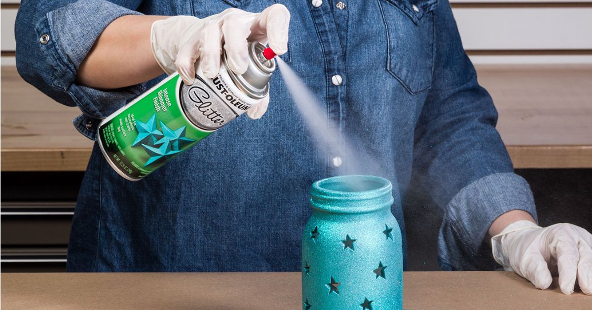 Ý Tưởng DIY Trang Trí Đồ Vật Với Sơn Xịt Glitter Rust-Oleum