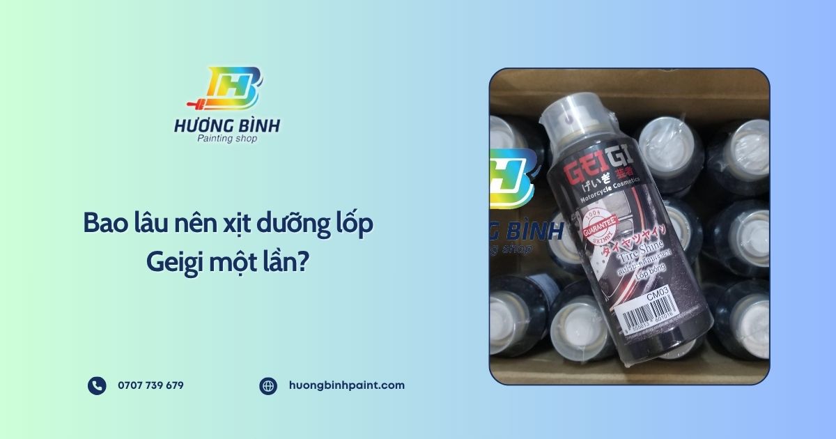 Bao lâu nên xịt dưỡng lốp Geigi một lần?