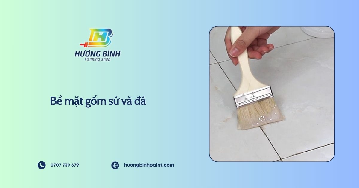 Bề mặt gốm sứ và đá