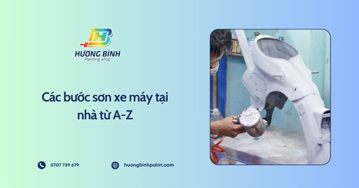 Các bước sơn xe máy tại nhà từ A-Z
