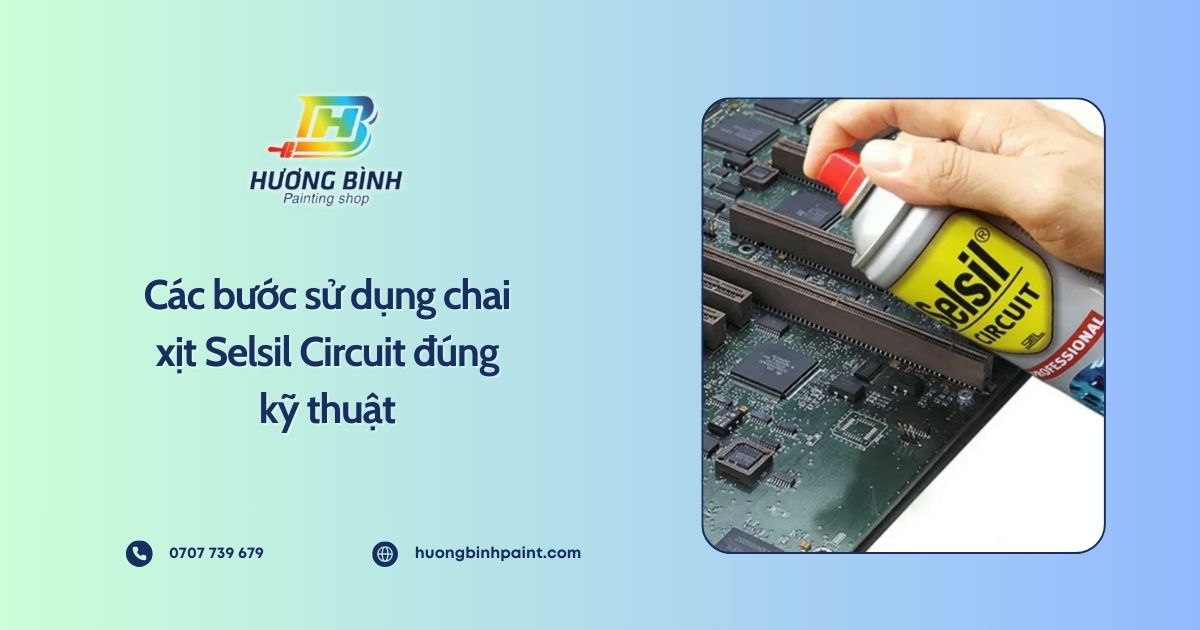 Các bước sử dụng chai xịt Selsil Circuit đúng kỹ thuật