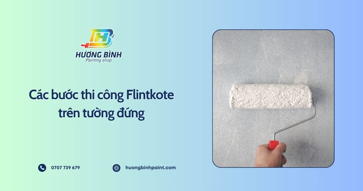 Các bước thi công Flintkote trên tường đứng