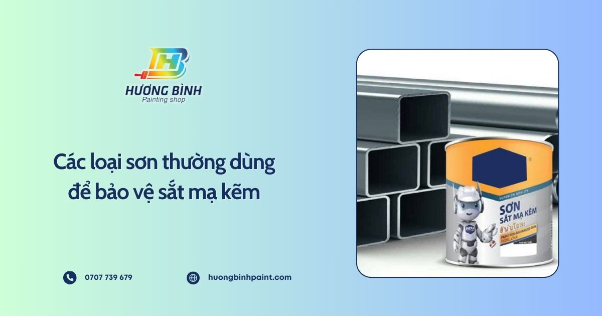 Các loại sơn thường dùng để bảo vệ sắt mạ kẽm