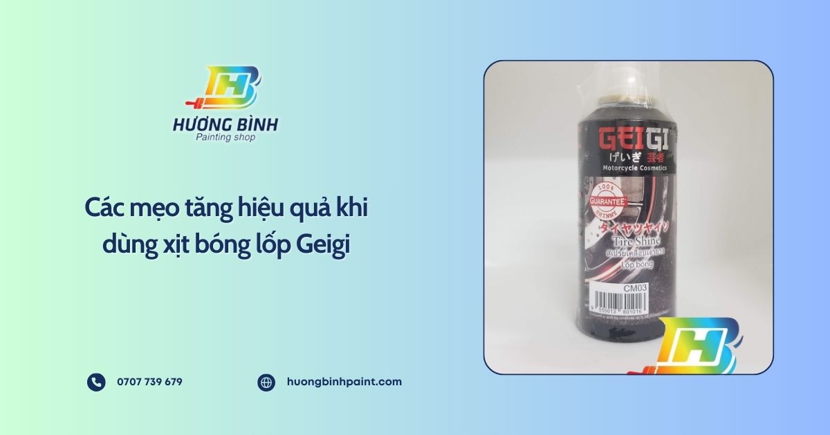  Các mẹo tăng hiệu quả khi dùng xịt bóng lốp Geigi