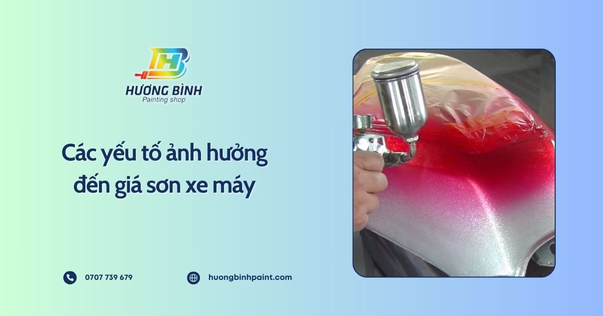 Các yếu tố ảnh hưởng đến giá sơn xe máy