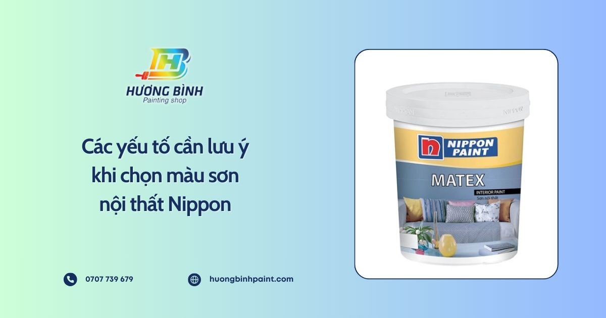Các yếu tố cần lưu ý khi chọn màu sơn nội thất Nippon