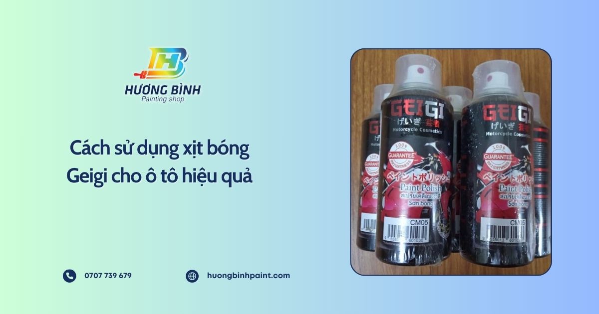 Cách sử dụng xịt bóng Geigi cho ô tô hiệu quả