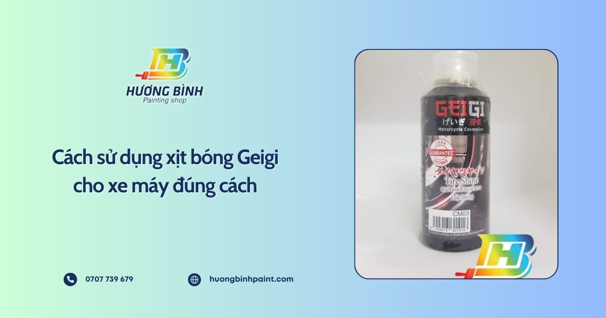 Cách sử dụng xịt bóng Geigi cho xe máy đúng cách