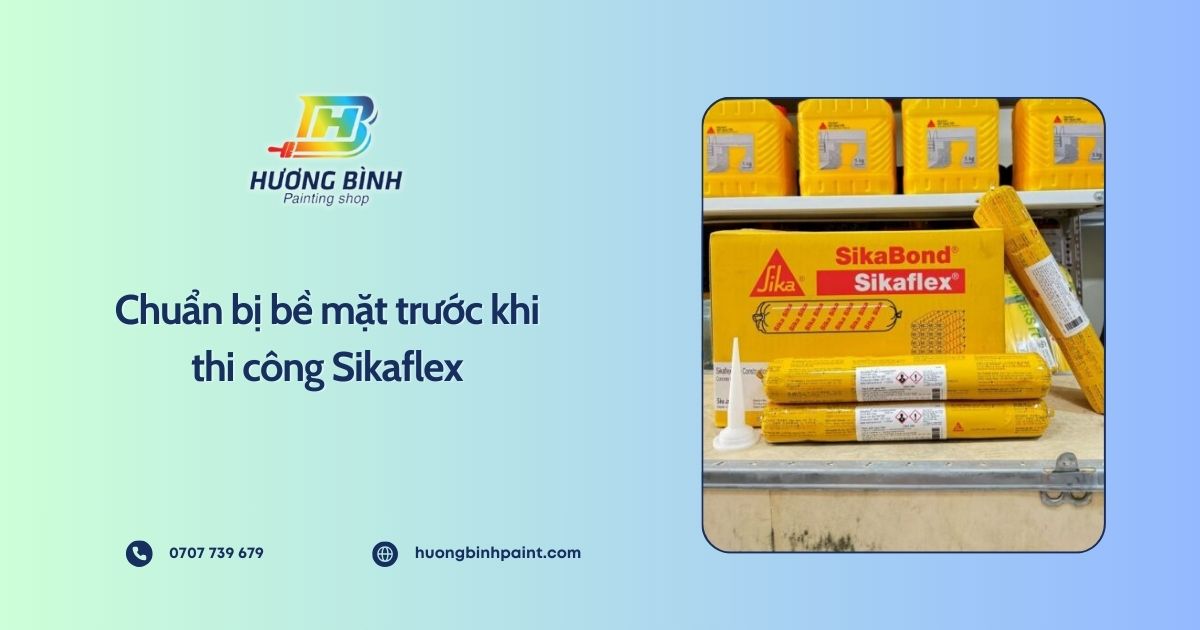 Chuẩn bị bề mặt trước khi thi công Sikaflex