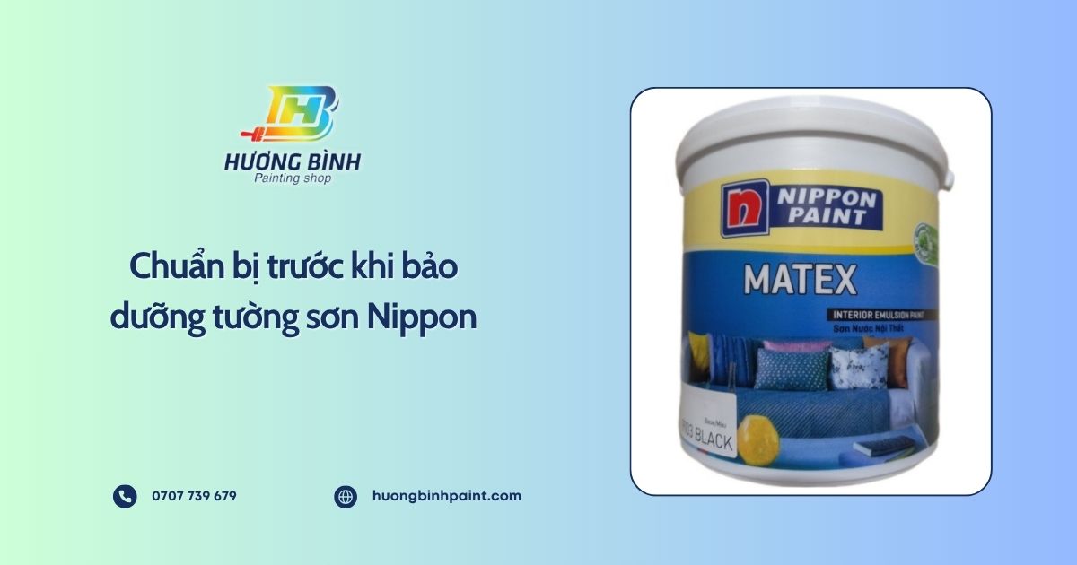 Chuẩn bị trước khi bảo dưỡng tường sơn Nippon