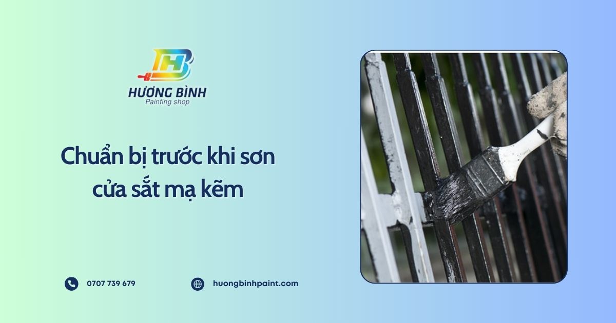 Chuẩn bị trước khi sơn cửa sắt mạ kẽm