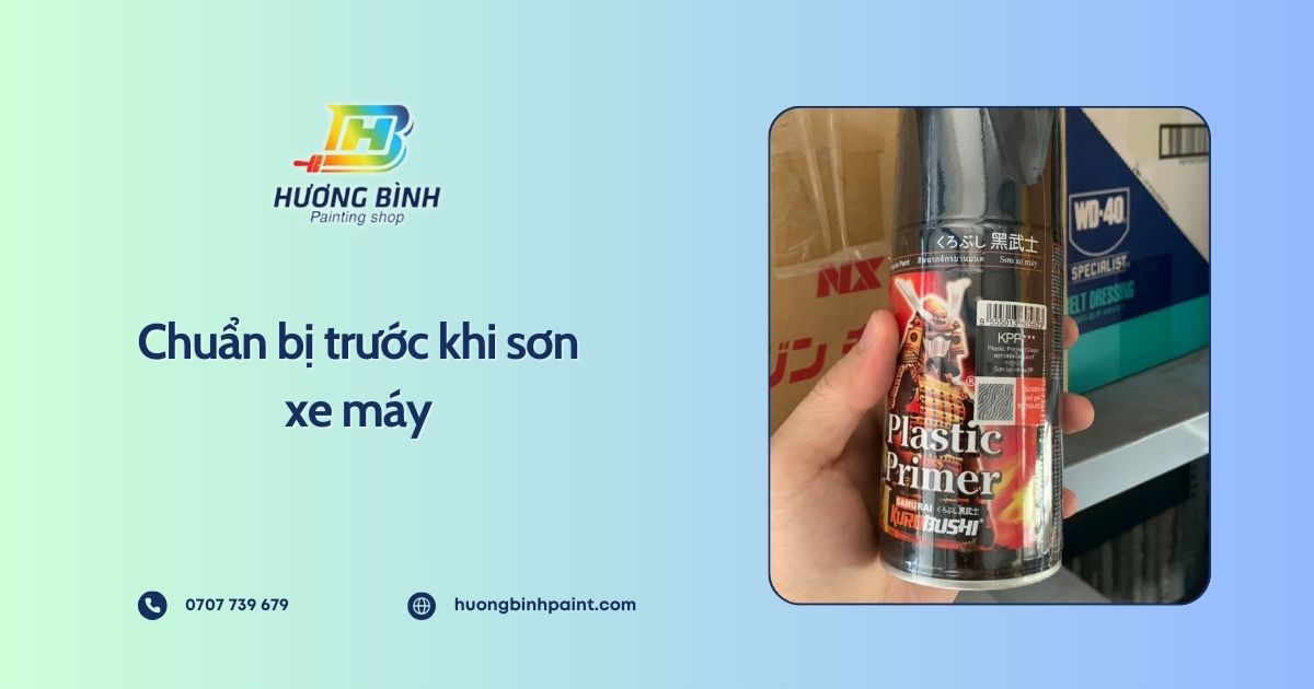 Chuẩn bị trước khi sơn nhựa xe máy