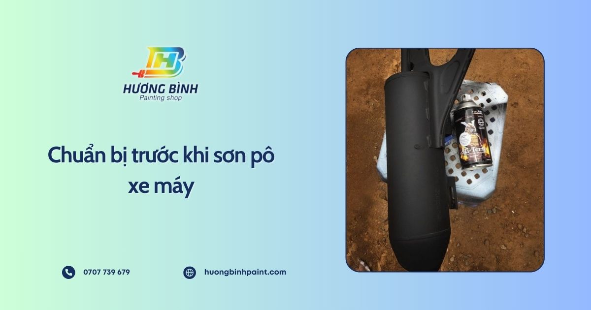 Chuẩn bị trước khi sơn pô xe máy