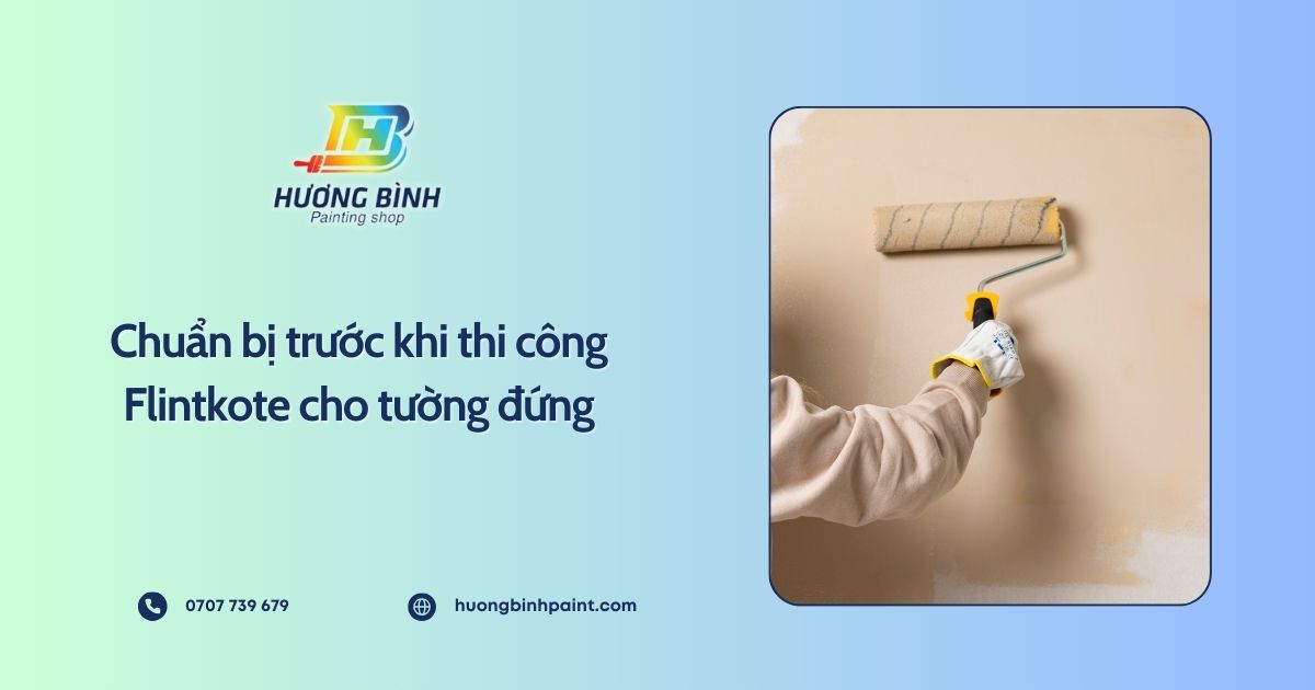 Chuẩn bị trước khi thi công Flintkote cho tường đứng