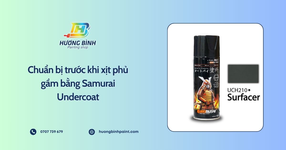 Chuẩn bị trước khi xịt phủ gầm bằng Samurai Undercoat