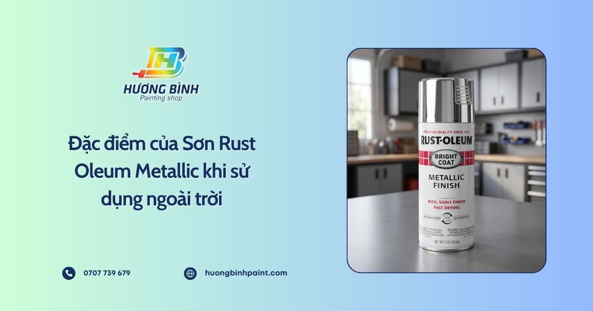 Đặc điểm của Sơn Rust Oleum Metallic khi sử dụng ngoài trời