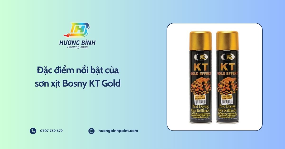 Đặc điểm nổi bật của sơn xịt Bosny KT Gold