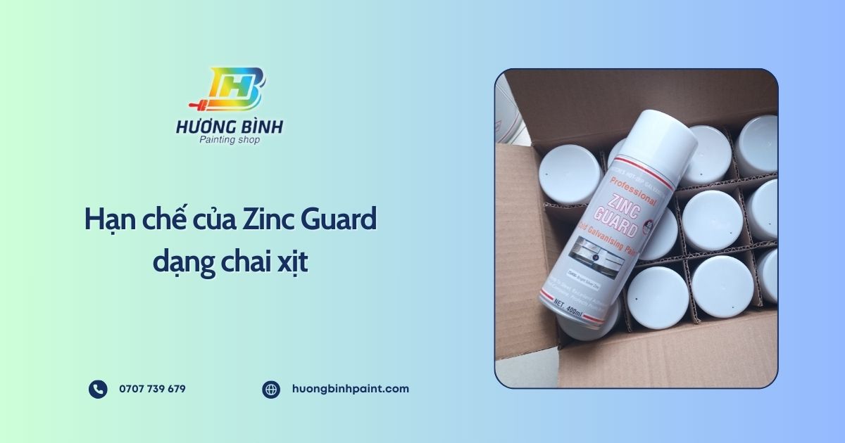 Hạn chế của Zinc Guard dạng chai xịt