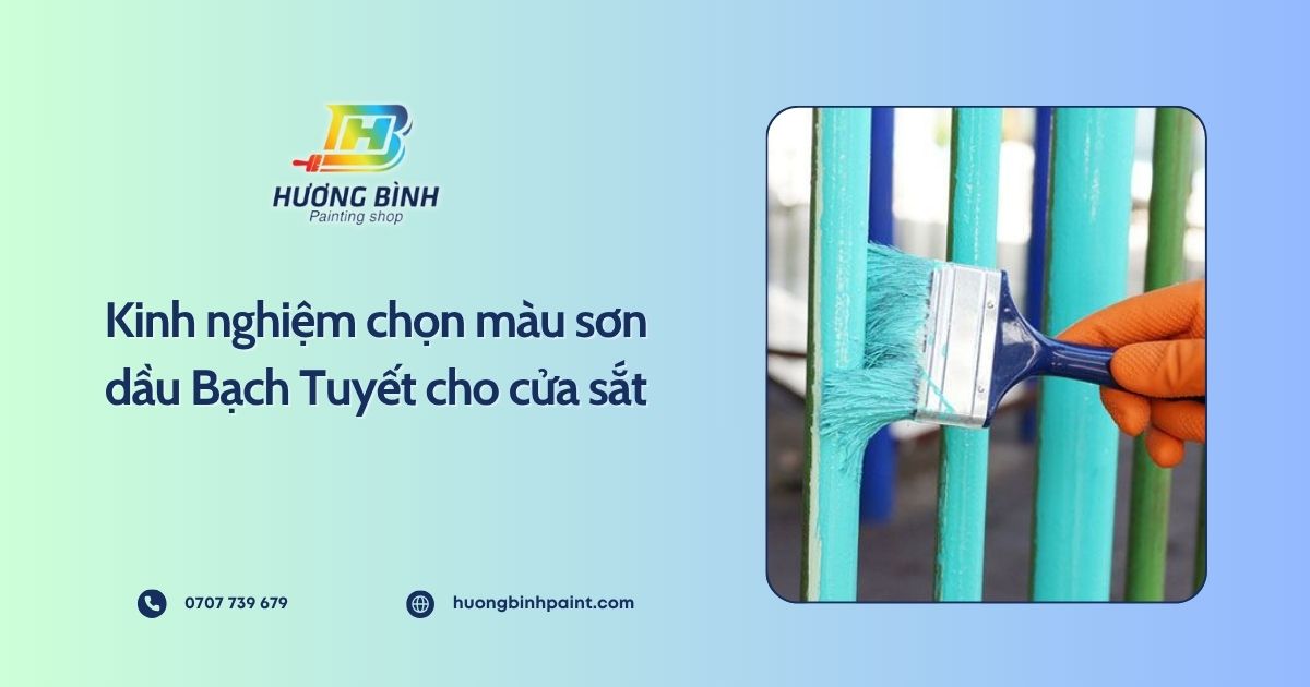 Kinh nghiệm chọn màu sơn dầu Bạch Tuyết cho cửa sắt