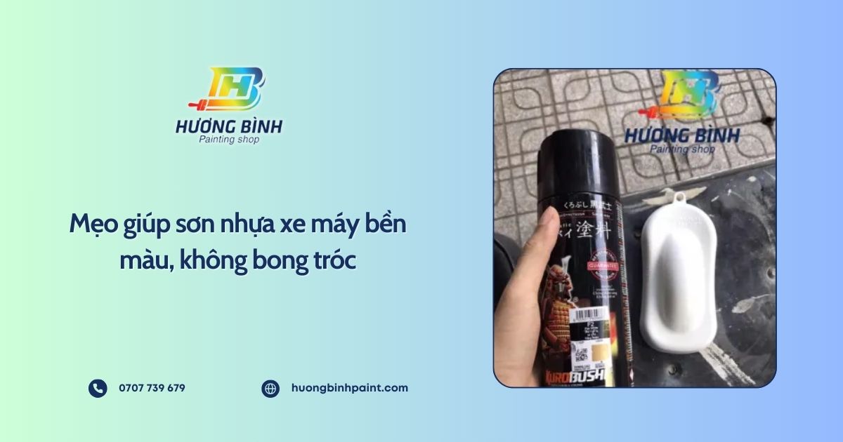 Mẹo giúp sơn nhựa xe máy bền màu, không bong tróc