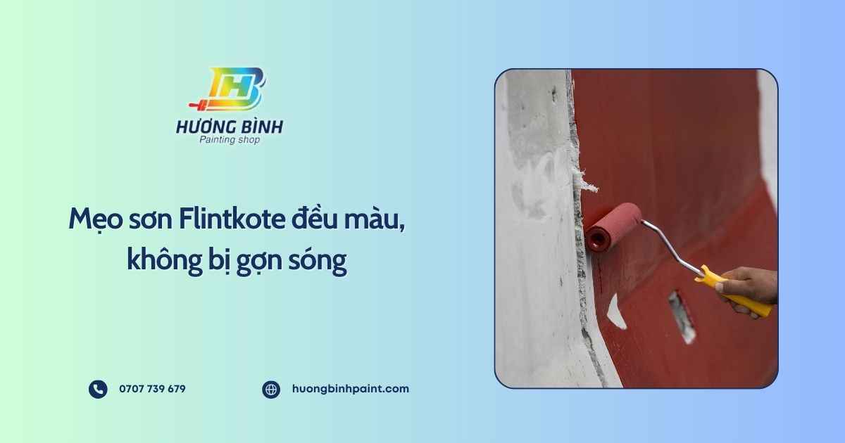 Mẹo sơn Flintkote đều màu, không bị gợn sóng