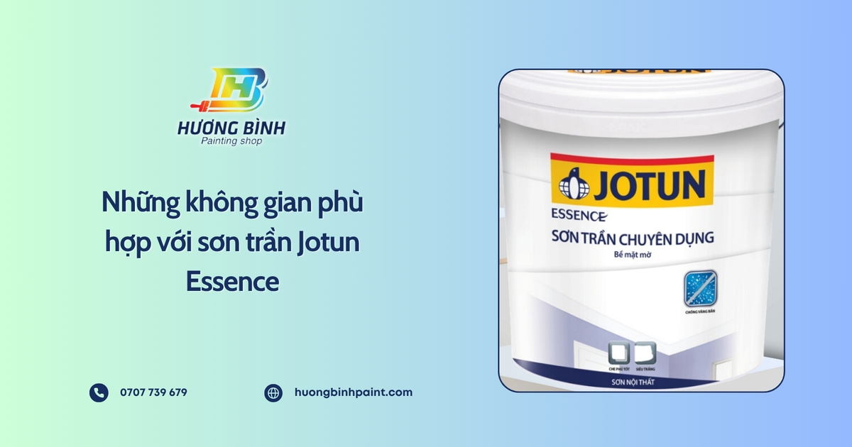Những không gian phù hợp với sơn trần Jotun Essence