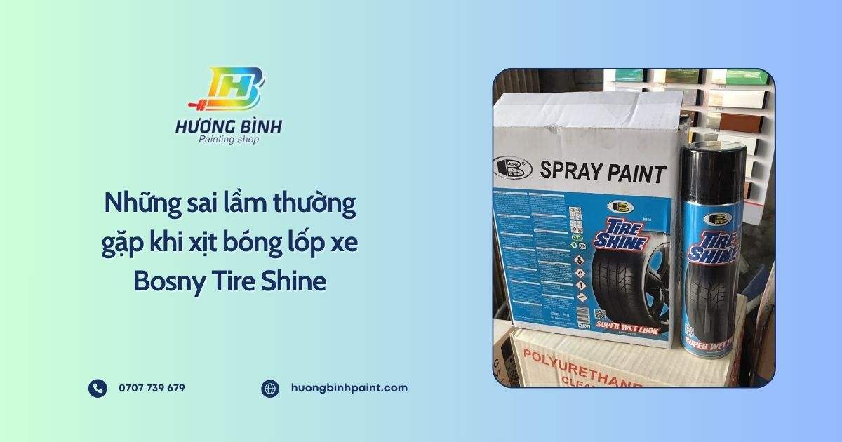 Những sai lầm thường gặp khi xịt bóng lốp xe Bosny Tire Shine