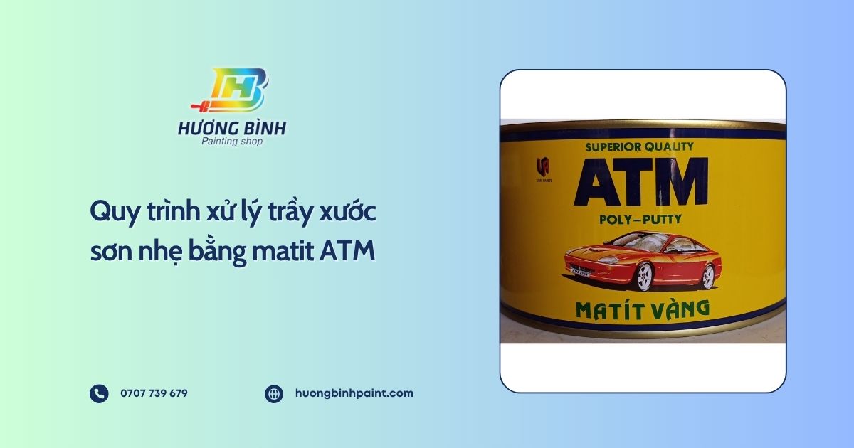 Quy trình xử lý trầy xước sơn nhẹ bằng matit ATM