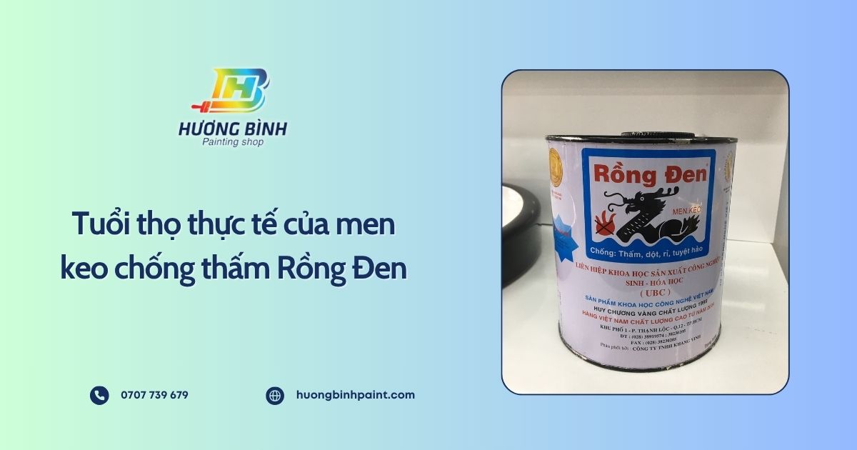 Tuổi thọ thực tế của men keo chống thấm Rồng Đen