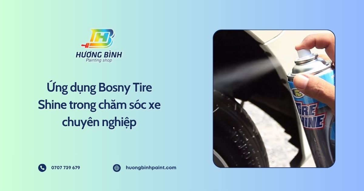Ứng dụng Bosny Tire Shine trong chăm sóc xe chuyên nghiệp