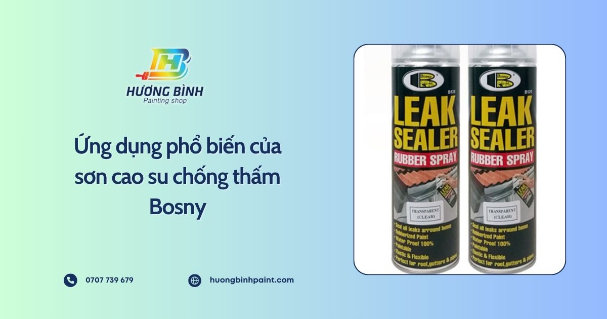 Ứng dụng phổ biến của sơn cao su chống thấm Bosny
