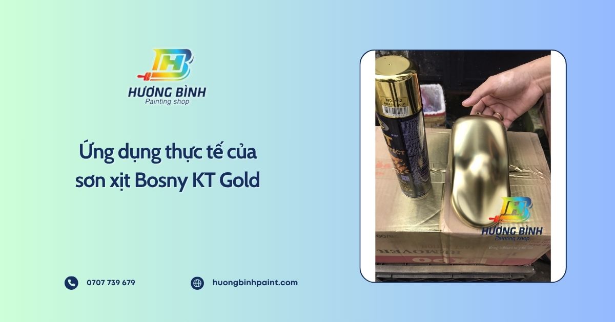 Ứng dụng thực tế của sơn xịt Bosny KT Gold