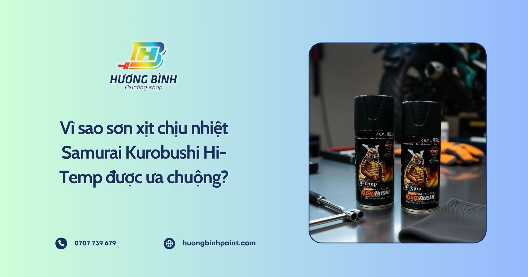 Vì sao sơn xịt chịu nhiệt Samurai Kurobushi Hi-Temp được ưa chuộng?